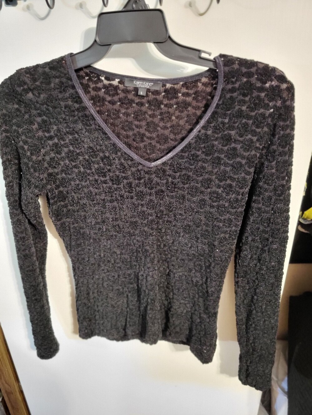 KAREN KANE LACE LONG SLEEVE TOP SZ L